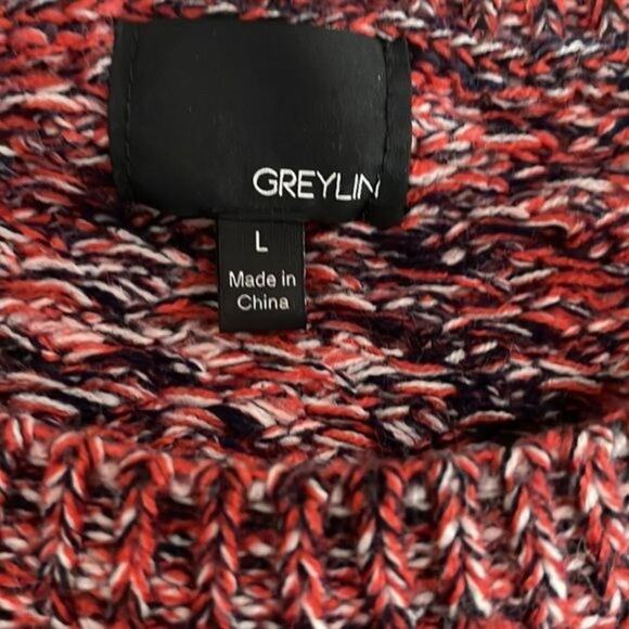 Greylin Anthropologie Multicolor Knit Sweater Size Large Fall Winter Pullover - Picture 6 of 8